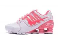 alabama nike air shox pu running chaussures white pink